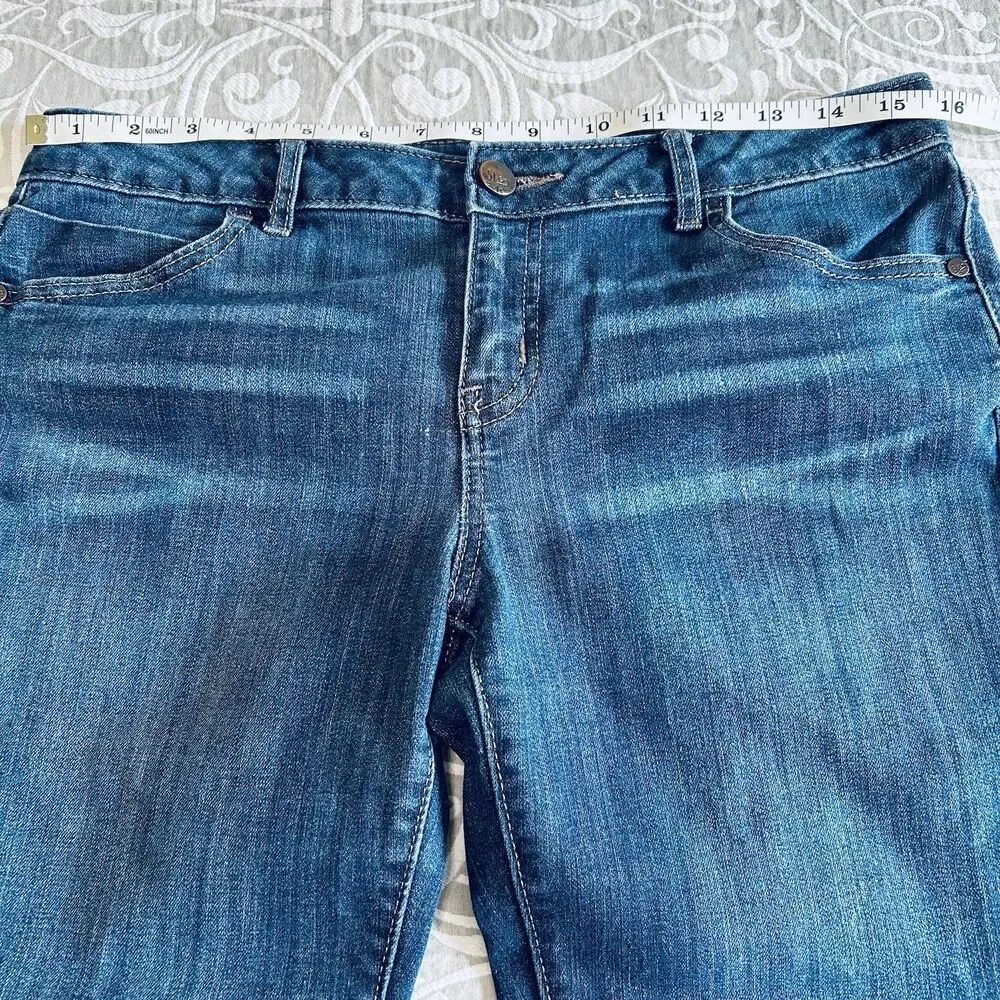 Simply Vera Wang Jean Pants Women 6 Blue Skinny Mid Rise 5 Pocket Casual Comfy